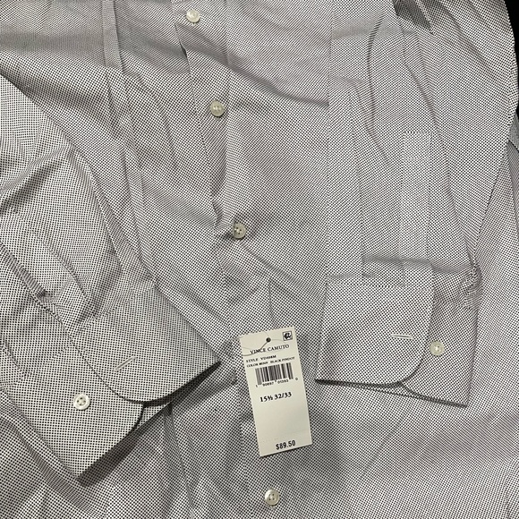 NWT Vince Camuto Dress Shirt Black dotted shirt Sz 15.5 - Picture 2 of 11
